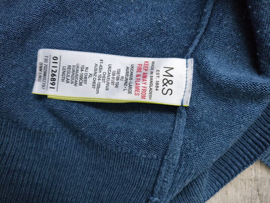 Sweter męski 40 L Marks & Spencer w serek