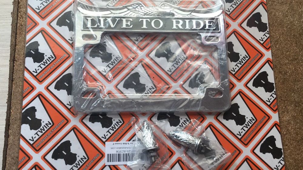 Рамка на номер от мотоцикла chopper, мопед. USA Harley Орел