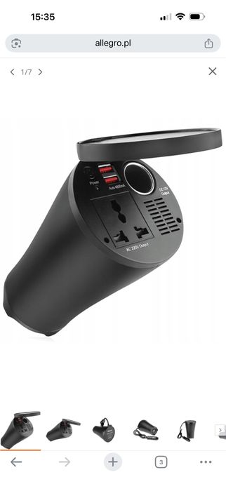 Przetwornica napiecia 12V/230V 150W/300W 2xUSB AMIO