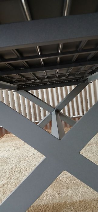 Messa de Jardim Cinza em Alumínio Tratado