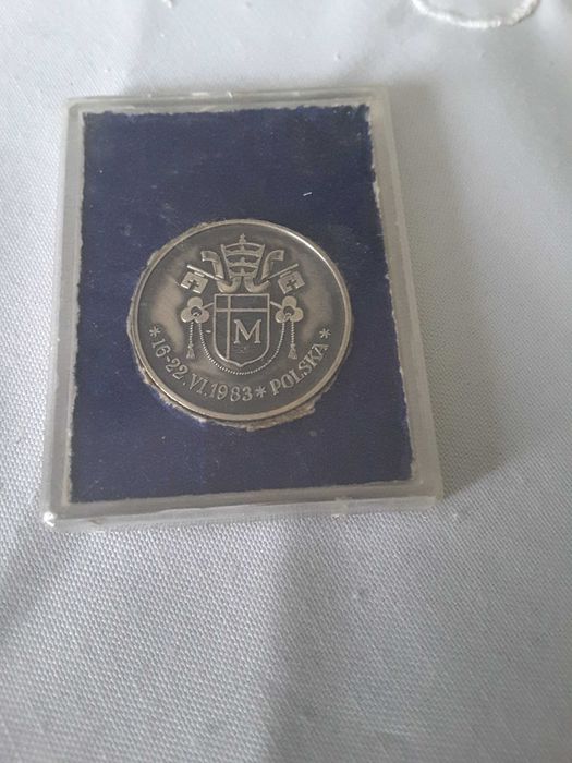 Medal Jan Paweł II 1983 PRL wyrób posrebrzany