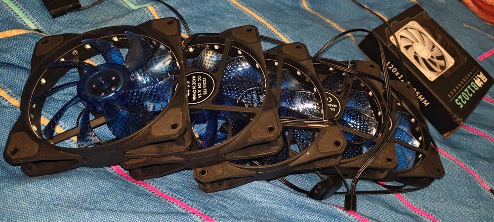 Вентиляторы для ПК 120 мм — 5 с подсветкой и 1 TEUCER
