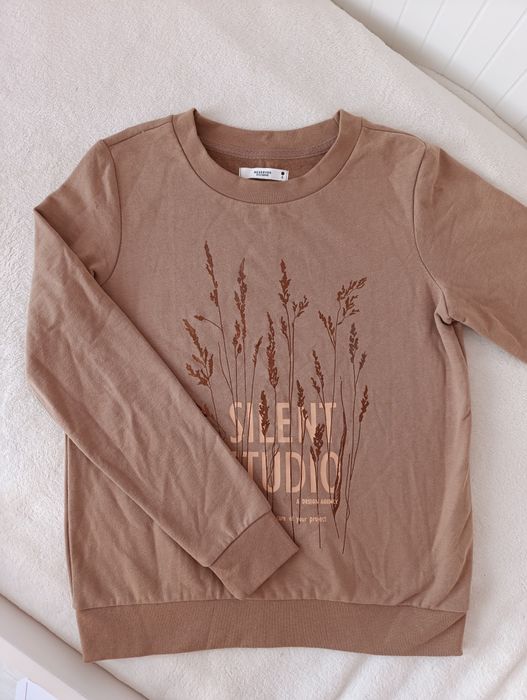 Bluza damska beżowa brązowa Reserved S klasyczna casual modna jak nowa