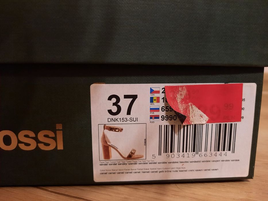 Skórzane buty - sandaly, r 37, stan idealny
