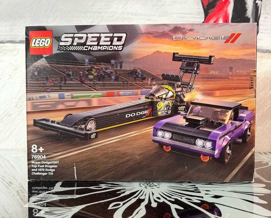 Конструктор LEGO Speed Champions 76904 Mopar Dodge//SRT Top Fuel Dragster and 1970 Dodge Challenger T/A