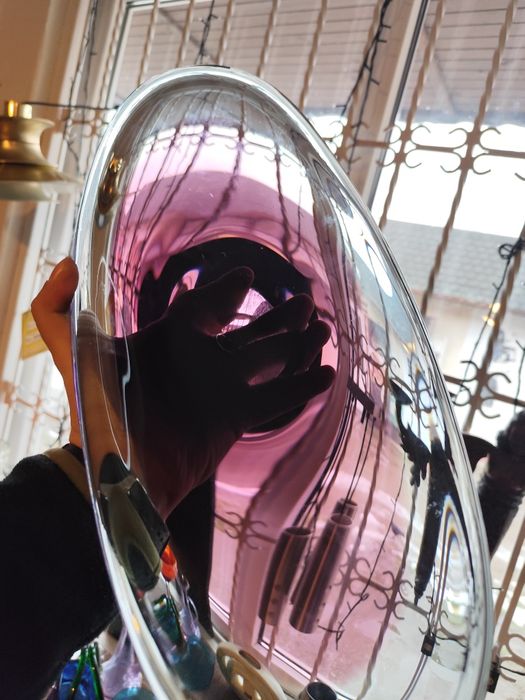 Szklana duża patera vintage retro prl kolorowe szkło