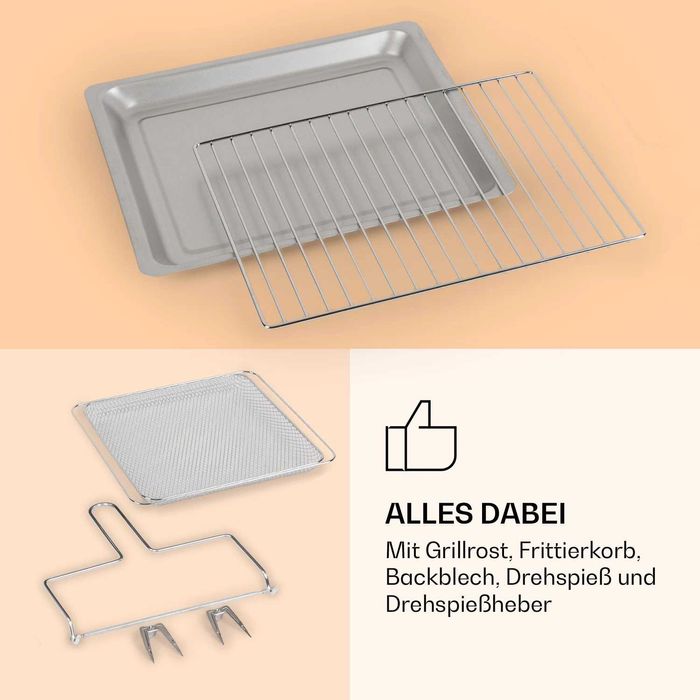 Аерофритюрниця аэрогриль мини духовка Аэрофритюр Klarstein Vigor Air