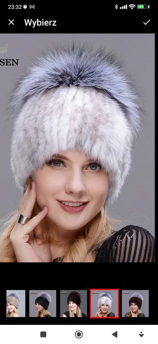 Piękne czapki do wyboru norki czubek z lisem naturalna skóra