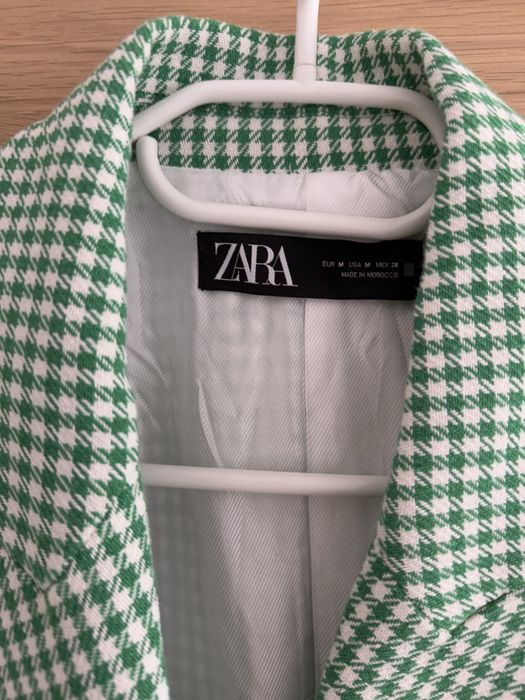 Tweedowa marynarka zara prpitka taliowana boho