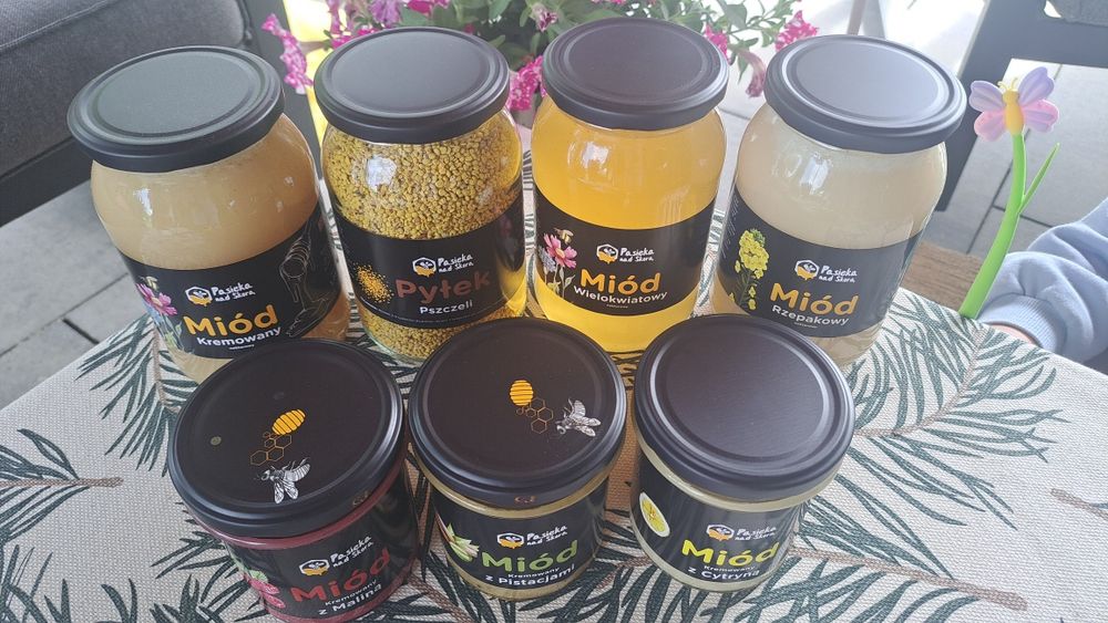 Miód pszczeli produkty pszczele propolis kit pyłek