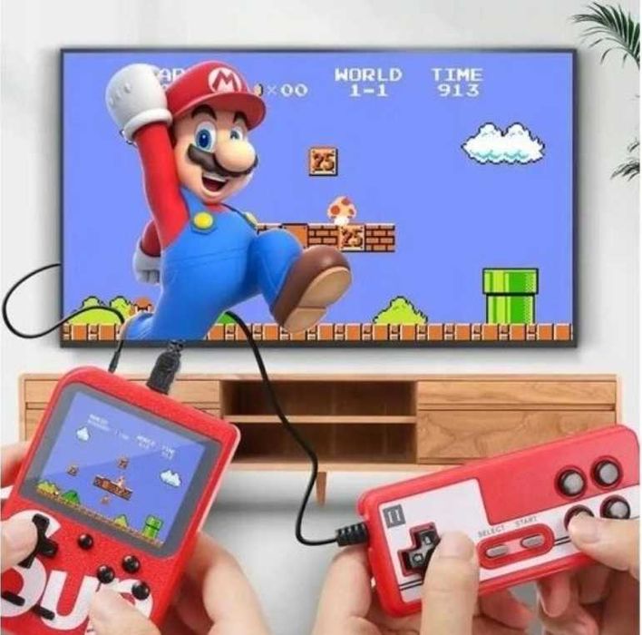 KONSOLA PRZENOŚNA gra telewizyjna konsolka 400 gier dla dwóch graczy