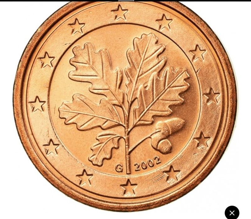 1 centimo alemanha 2002 letra "G"