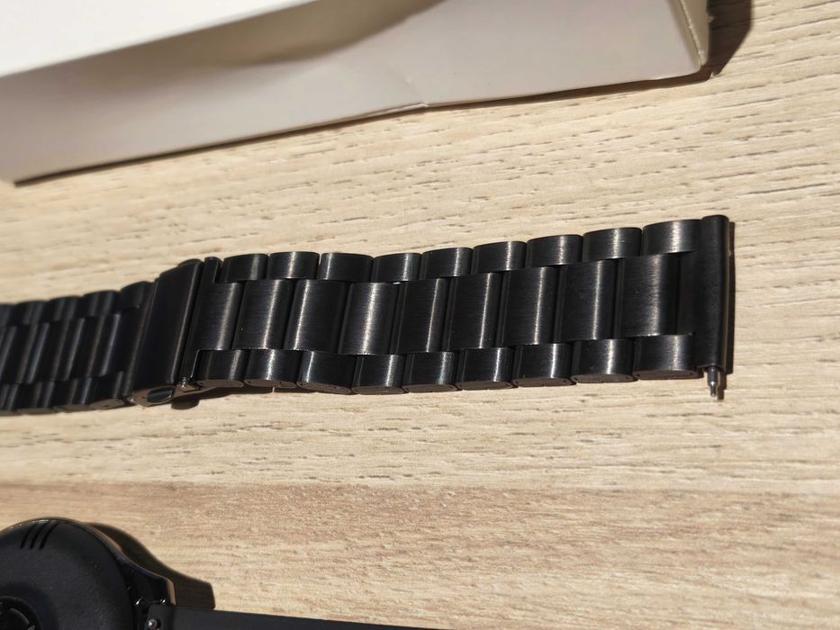 NOWY SmartWatch duży 46 mm koperta + 2 paski Siliko i Bransoleta stal