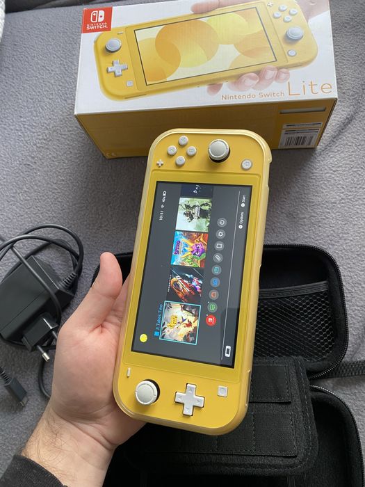 Nintendo Switch Lite Żółta 128GB + Gry + Akcesoria – Jak