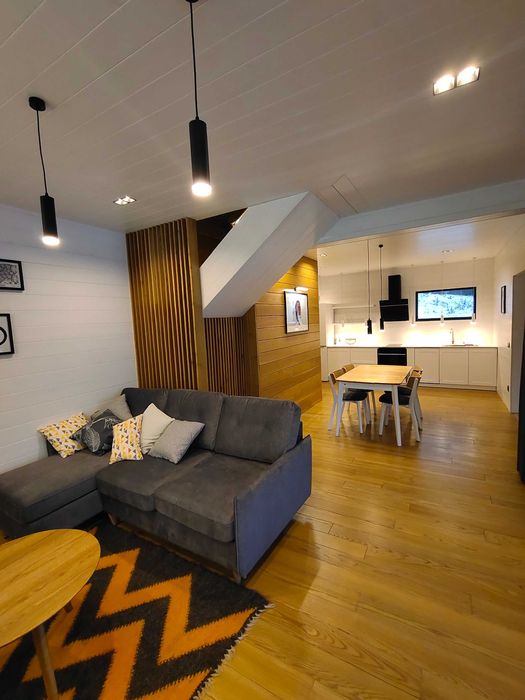 Шикарный сучасный котедж з мальовничими краєвидами гори Карпати є чан