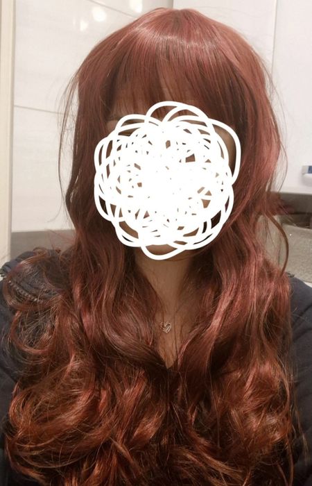 Peruka  rudość długie krecone