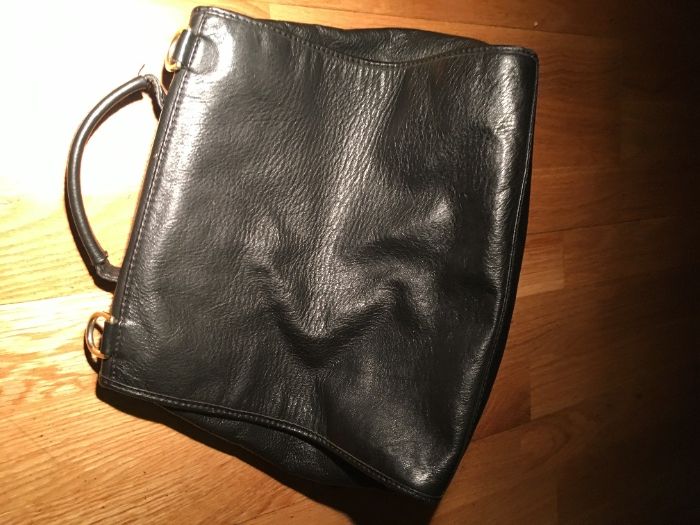 Mala de senhora em pele, azul escura, Spazio Team, Fitness Club