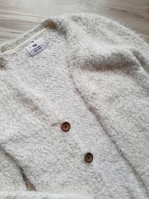 Кофта кардиган з пухнастої шерсті,146-152см