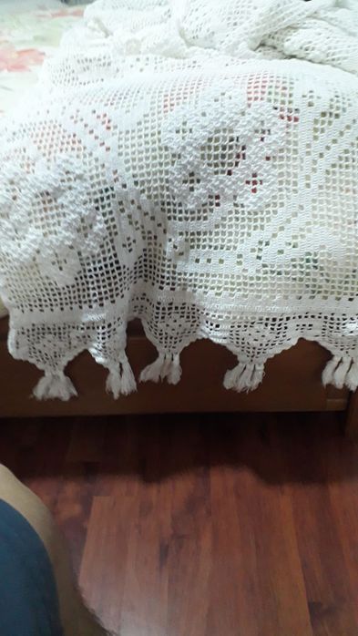 Colcha feita à mão para cama de casal