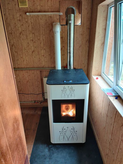 Камин на пеллетах 10, 15, 20, 25 кВт, с водяным контуром, печь камин