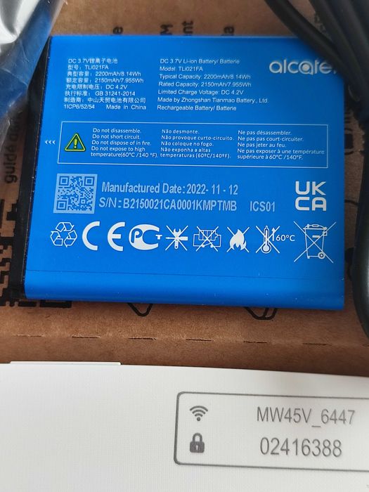 Alcatel MW45V 4G Router hotspot