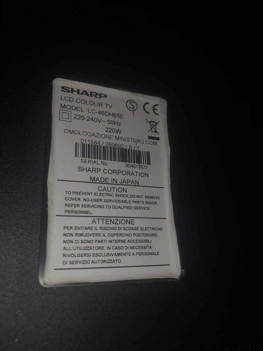 Telewizor Sharp LCD 46” – LC-46DH65E + pilot + podstawka