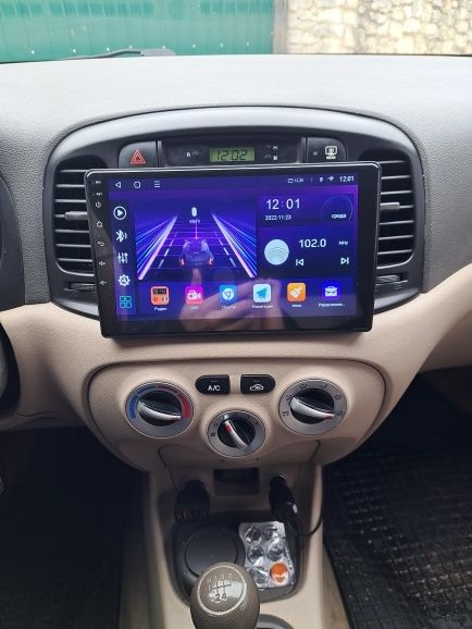 Магнитола Hyundai Accent 2008-2011, android, под камеру заднего вида