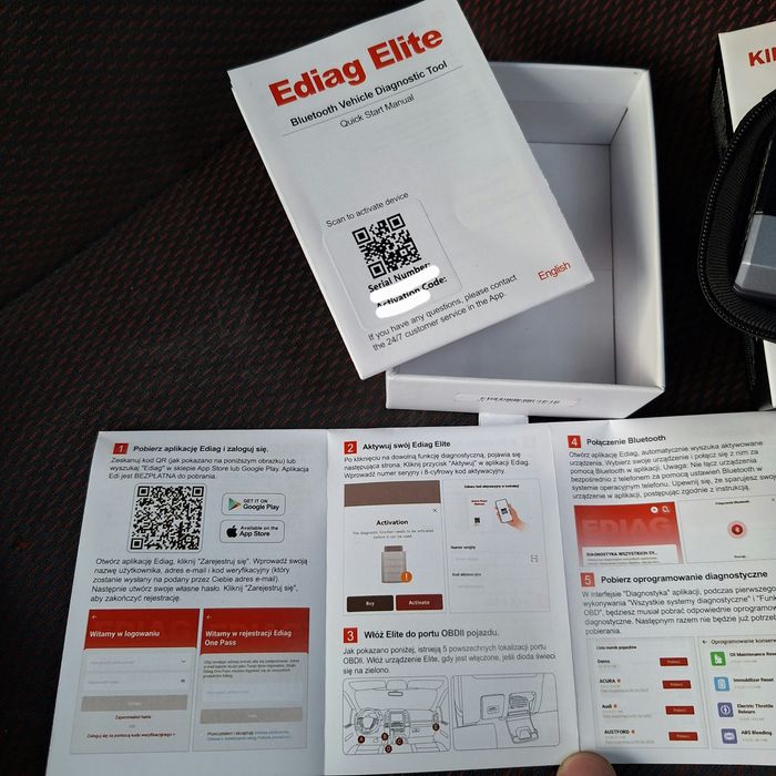 Interfejs skaner EDIAG ELITE OBD 2 diagnostyczny tester
