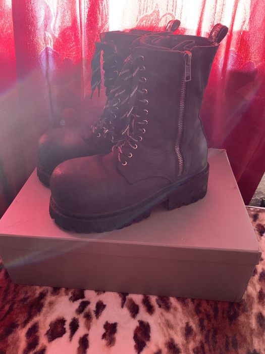 Balenciaga stomper boots zipped