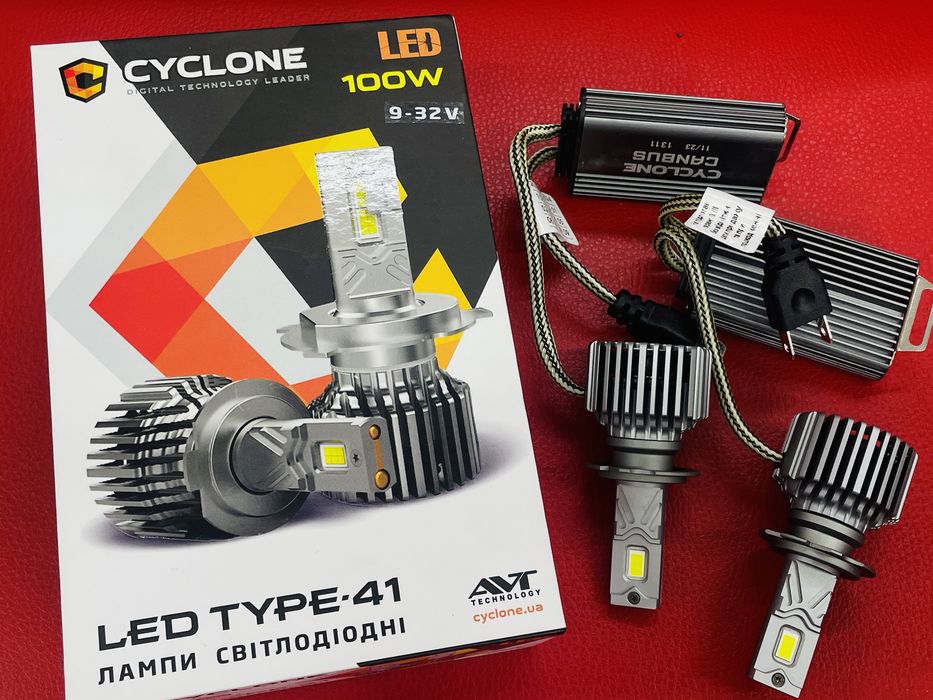 Лед  лампочки Cyclone type-41/100W/5500K/18000 Лм/H7/H1/H4/H11