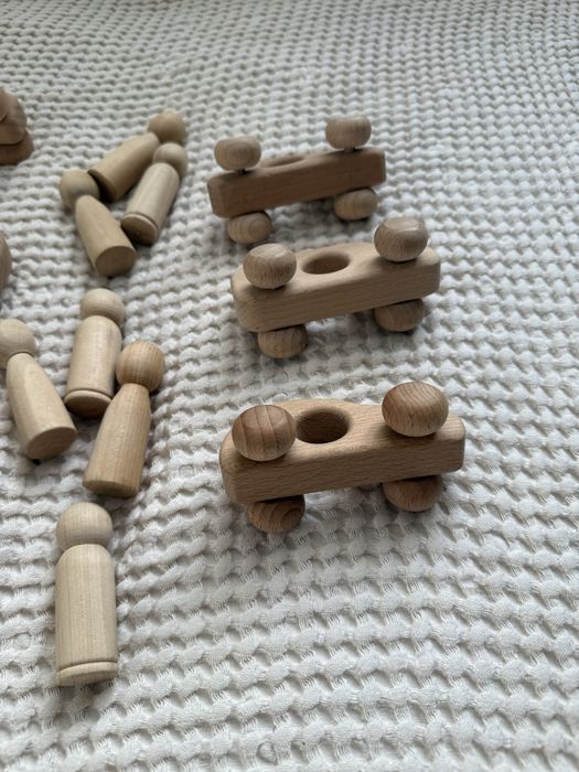 Drewniane autka autko samochodziki samochodzik Lupo ludziki
