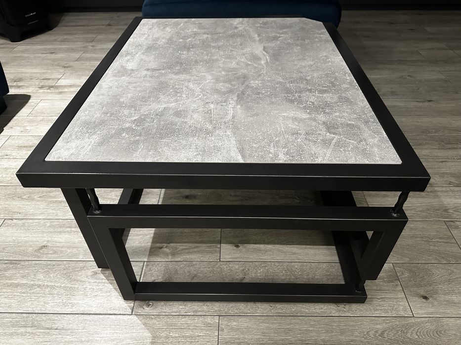 stolik kawowy infinity cube antracyt concrete industrial loft