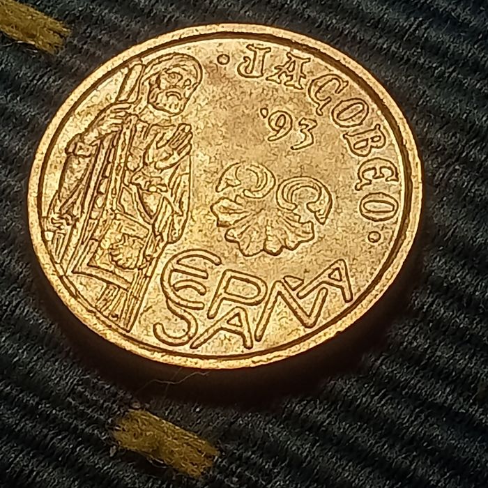 moeda 5 pesetas 1995 Jacobeo