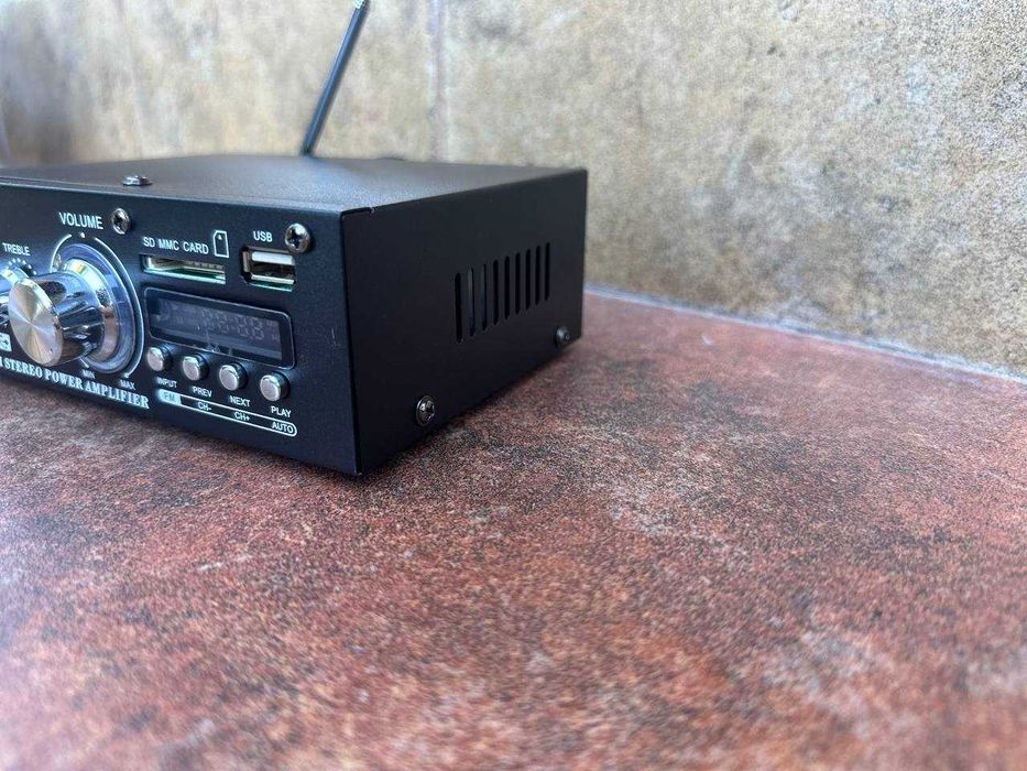 Підсилювач звуку 2х250ватт. Bluetooth. Усилитель звука в авто. Ресивер