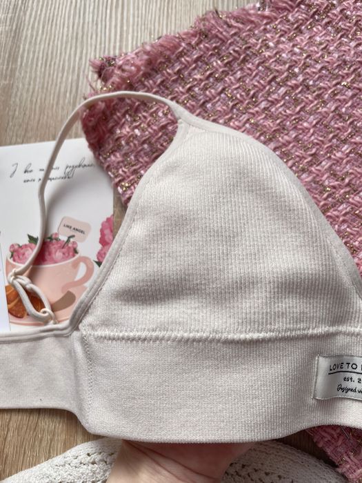 Бюстгальтер ліф топ в рубчик натуральний м’який