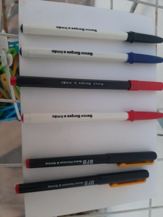 Canetas para utilização ou colecção.