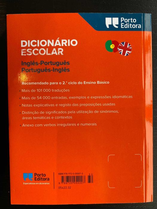 Dicionários Português, Português-Inglês - 5€ cada