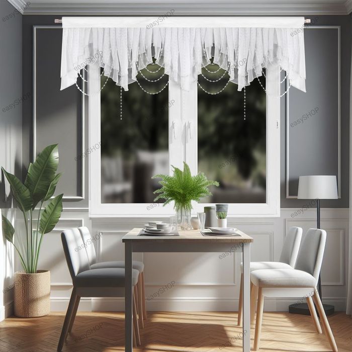 ‼️WYPRZEDAŻ ‼️Bogata dekoracja okna firana z cyrkoniami i kryształami