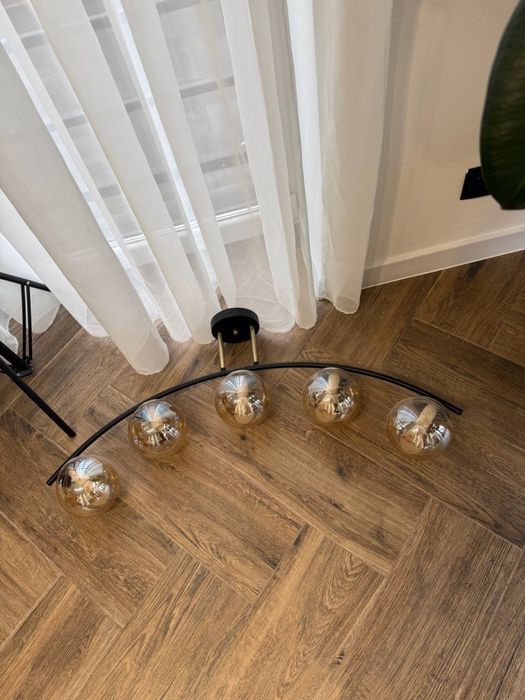 Люстра стельова Blitz 5x40 Вт E14 чорний/золото