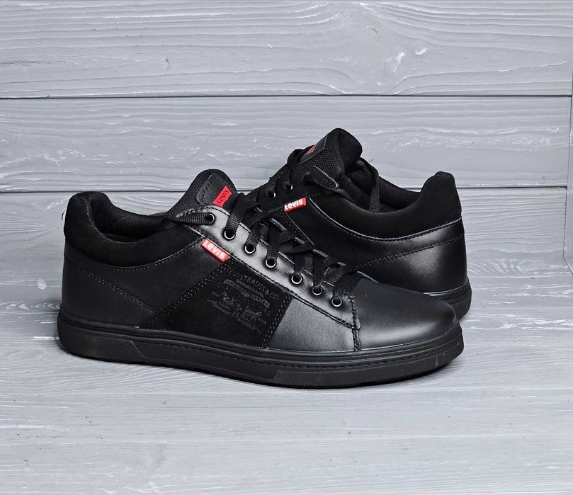 Кожаные мужские широкие черные коричневые кеды кроссовки!