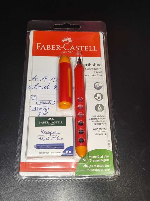 Nowe Pióro Faber Castell Scribolino Dla Praworęcznych 56 Nabojów