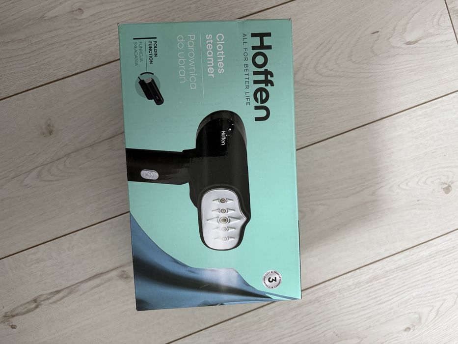 Czarna parownica do ubrań , składana 1200W Hoffen