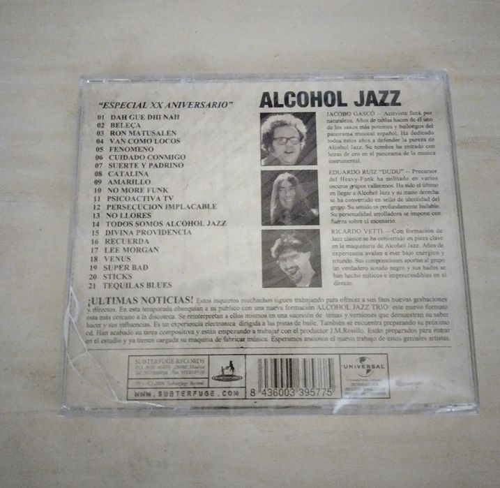 CD Jazz 'alchohol Jazz ' Ed espanhola CD ainda lacrado