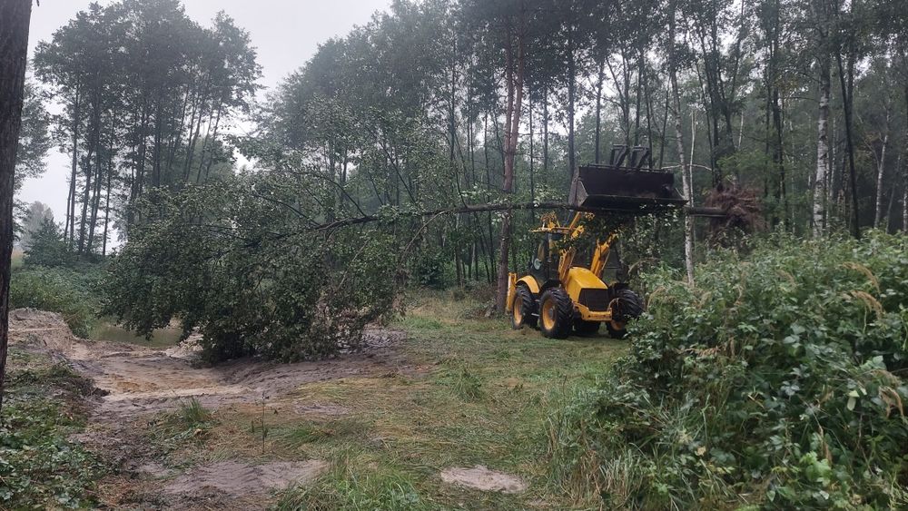 Koparko ładowarka koparka usługi prace ziemne wykopy