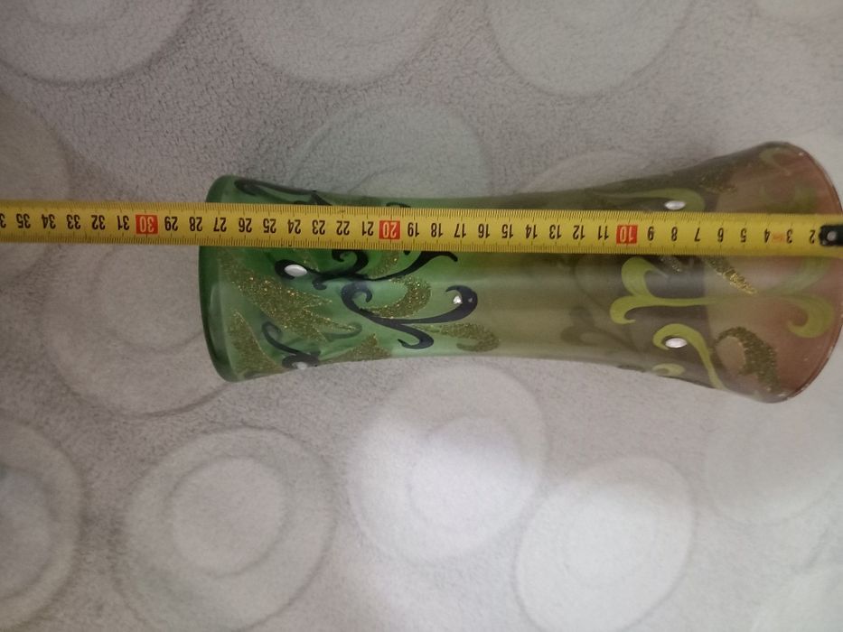 Ваза скляна з декором