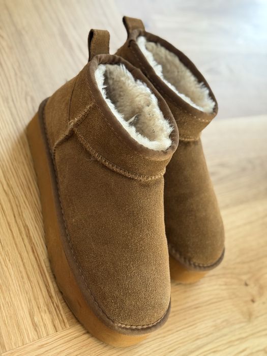 Śniegowce ze skóry naturalnej Lamo