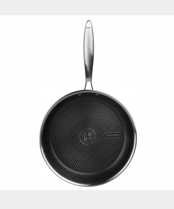 Patelnia stalowa tradycyjna z pokrywką 26cm non stick