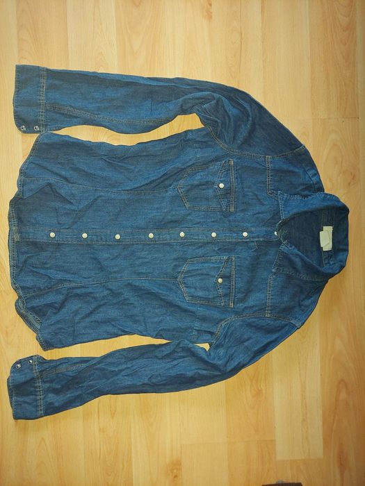 &Shirt | koszula jeansowa dżinsowa denim | guziki | kołnierzyk