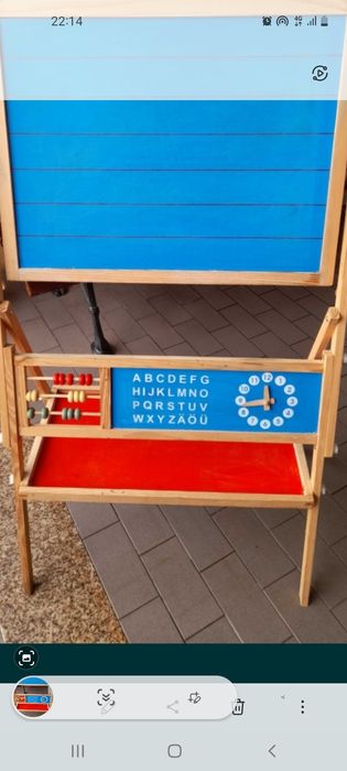 Quadro didático para criança madeira escrever duplo