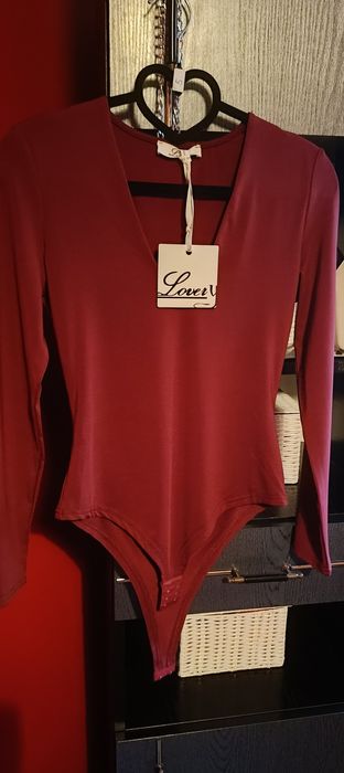 Nowe bordowe body XS, S